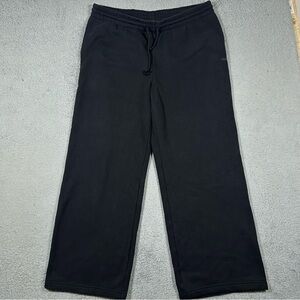 Black TNA COZY FLEECE Baggy Sweatpants Boyfriend Fit Size XL 0321